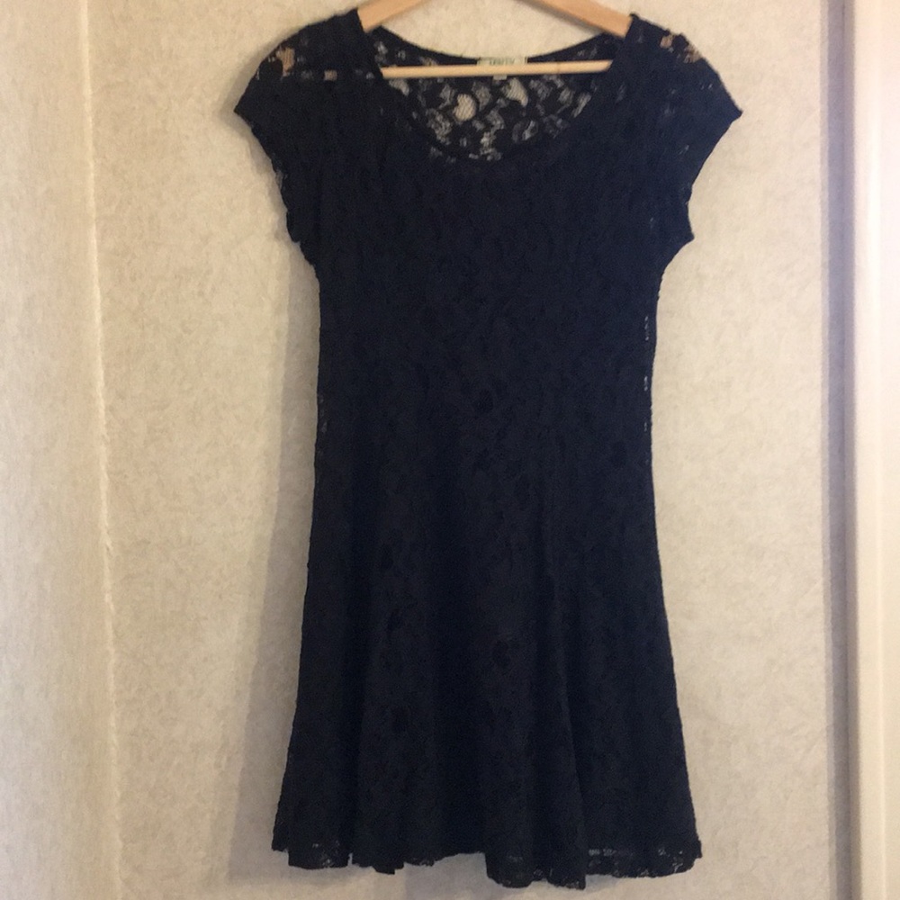 Black Floral Lace Dress